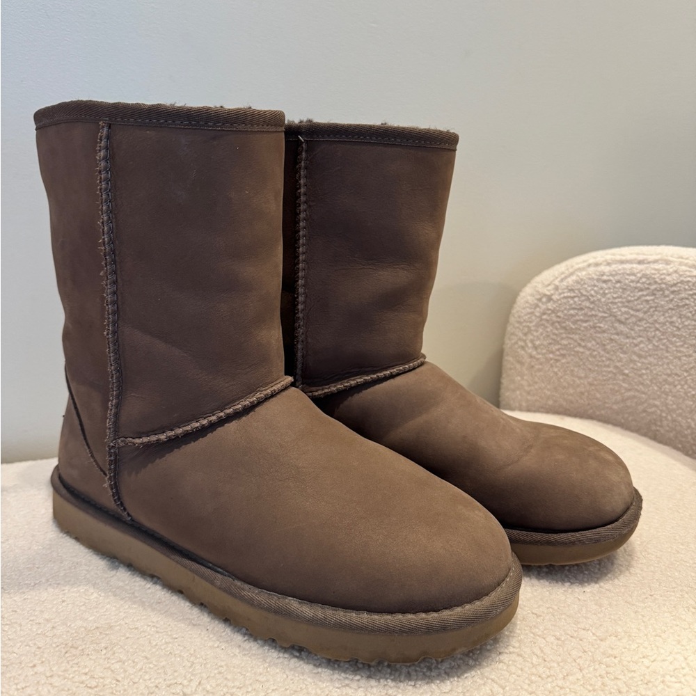 UGG Classic Short Leather Water Resistant Boots